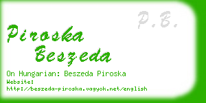 piroska beszeda business card